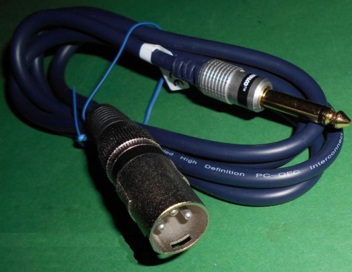 Kabel wtyk XLR canon /wt JACK 6,3 mono 10m (4056)