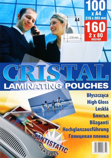 ПЛЕНКА ДЛЯ ЛАМИНИРОВКИ CRISTAL А4/80 100 шт.