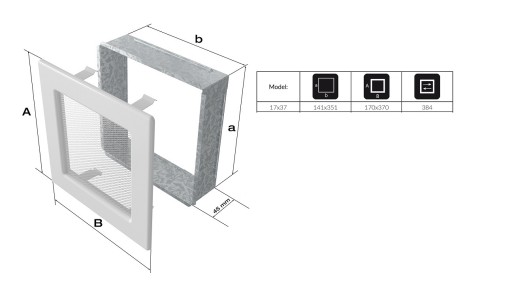 @ ВЕНТИЛЯЦИОННАЯ РЕШЕТКА КАМИНА 17х37 7 цветов
