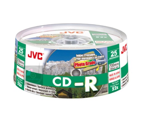 JVC PRO CD-R Photo Grade глянцевая для печати Япония конверт для компакт-диска, 1 шт.