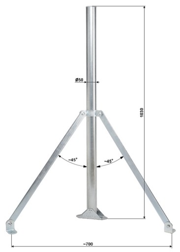 РЕГУЛИРУЕМЫЙ настенный держатель UMA-50R100 103см DELTA