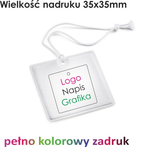 Светоотражающий кулон с принтом QUARD COLOR, 50 шт.