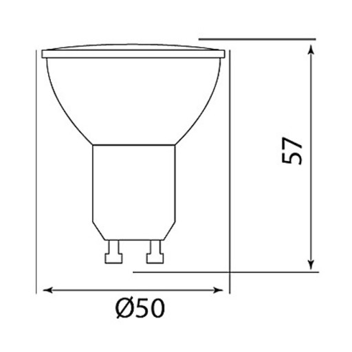 GU10 LED SMD Светодиодная лампа на 230В 4Вт теплая