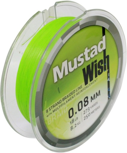 Mustad Wish 8 коса 0,24/110м АКЦИЯ зеленый