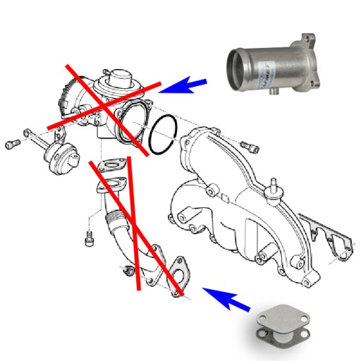 Замена заглушки EGR 1.9 TDI AJM AHU AVB AFN ALH