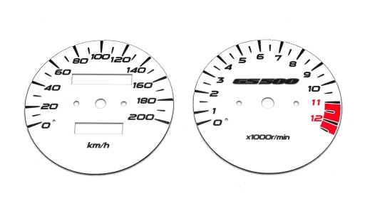 Suzuki GS 500 2005-2008 БЕЛЫЕ Циферблаты Часов