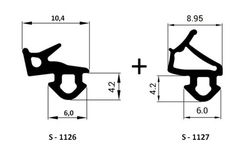 Уплотнитель для окон ПВХ Veka S-1126 + S-1127