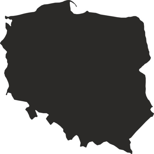 Mapa Polski ścienna naklejka na ścianę 100 cm