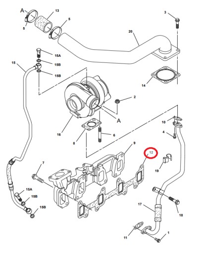 ПРОКЛАДКА КОЛЛЕКТОРА JCB 3CX 4CX 02/203017 PERKINS