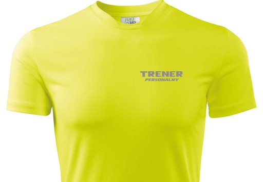 T-SHIRT FITNESS TRENER PERSONALNY WIDOCZNY ODBLASK