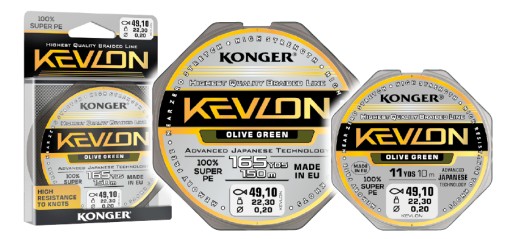 Оплетка Konger Kevlon Olive Green 0,12мм/150м