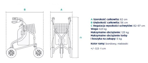 Алюминиевая ТРЕХКОЛЕСНАЯ ПОДСТАВКА + КОРЗИНА + СУМКА 891