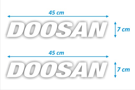 НАКЛЕЙКИ НАКЛЕЙКИ - DOOSAN - 2 шт - БЕЛЫЕ