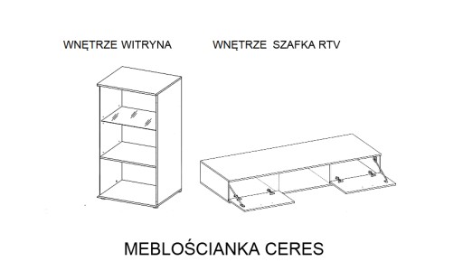 Комплект мебели для гостиной, стенка из дуба Сонома