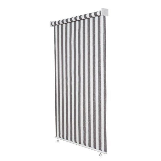 Markiza pionowa balkonowa tarasowa roleta zewnętrzna 140x240 cm SZARO-BIAŁA