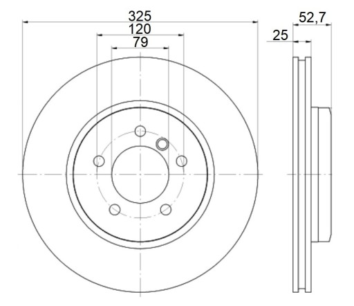 TARCZE MIKODA 0448 BMW 3 E46 98r- przód 325mm