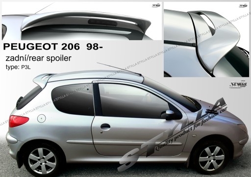 Спойлер спойлер на Peugeot 206, 206+ 3/5 dw 1998--