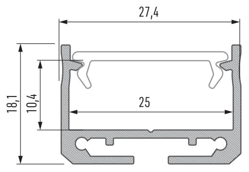 Profil aluminiowy LUMINES SILEDA anodowany 2m