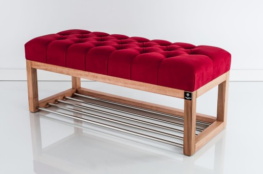 100 Производитель Красная Стеганая Скамья EMRA WOOD