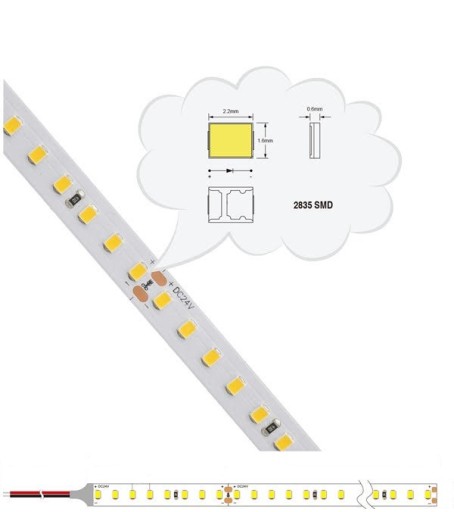 LED STRIP 2835 24V CRI80 3900LM натяжные потолки