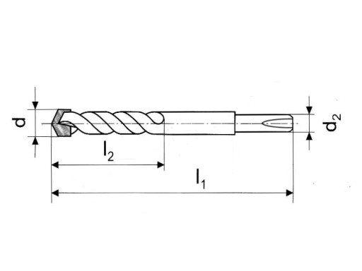 WIERTŁO DO BETONU FI 10mm SDS PLUS WIDIA 10X400 mm