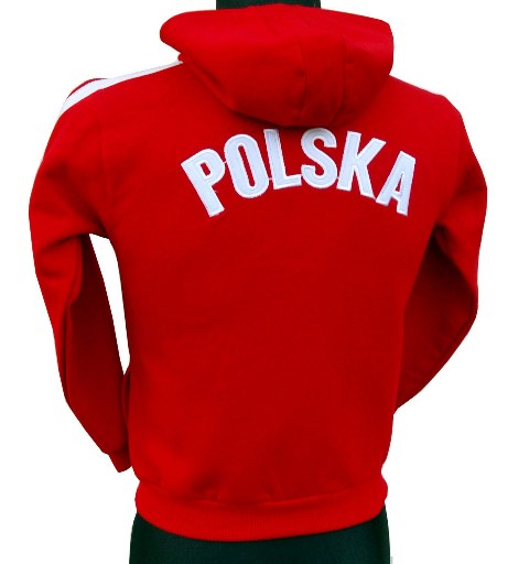 Bluza dziecięca kibica Polska z kapturem :: 158cm