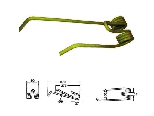 ПАЛЕЦ TEDDING RAKER LELY SPRING, правый