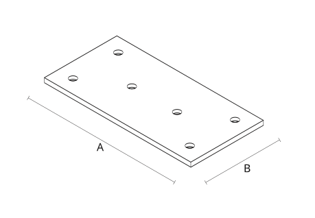 PŁYTKA PERFOROWANA ŁĄCZNIK PŁASKI 500x100 PP35