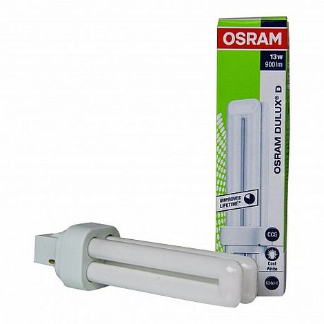 Компактная люминесцентная лампа 13Вт/840 DULUX-D G24d-1 2-контактная OSRAM