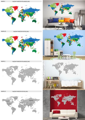 Наклейки на стену карта мира, красочная наклейка для гостиной, 75х150 см