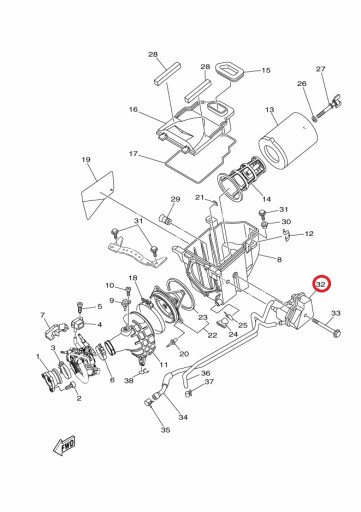 МАСЛЯНЫЙ НАСОС YAMAHA YFZ 450 R 09-19 OEM