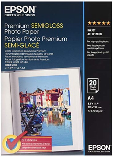 Фотобумага Epson PREMIUM SemiGLOSS А4 251г 20 ​​листов