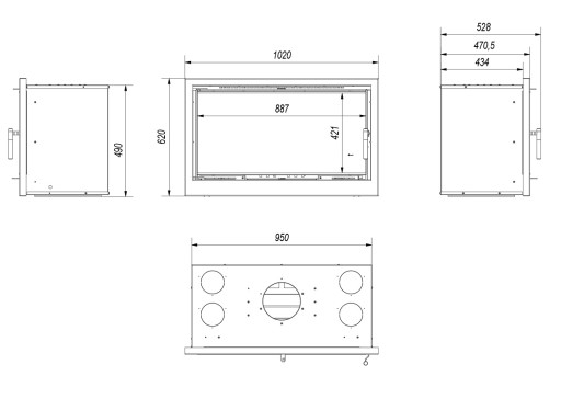 Камин ECO INSERT ARKE 95 TURBINE кассета в подарок