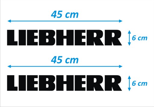 НАКЛЕЙКИ НАКЛЕЙКИ - LIEBHERR - 2 шт. - ЧЕРНЫЕ