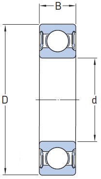 6307 2RS NSK Łożysko kulkowe 35x80x21