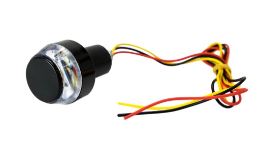 Końcówki kierownicy światła DRL + kierunki LED