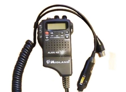 RADIO CB MIDLAND ALAN 42 DS + ANTENA MONTAŻOWA SIRIO T3 UCHWYT BAGAŻNIKOWY