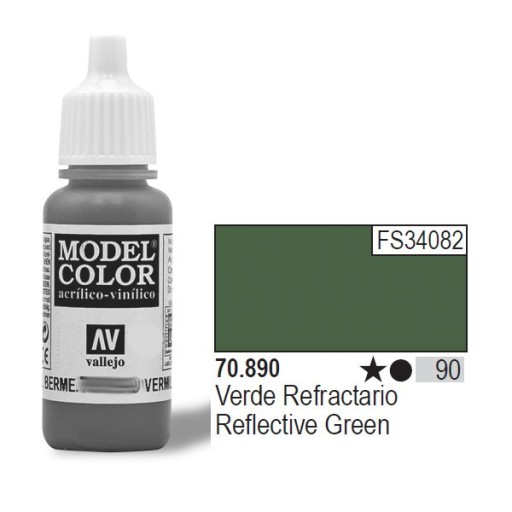 Цвет модели Vallejo 70.890 REFRACTIVE GREEN 17 мл