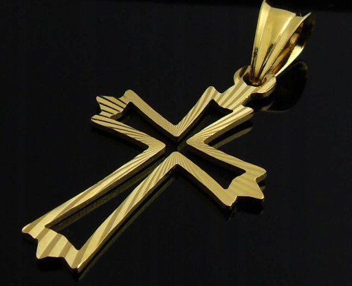 Pozłacany Srebrny Łańcuszek Monaliza z Krzyżykiem