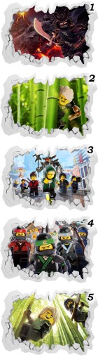 3D наклейки LEGO Ninjago для детей 70x50