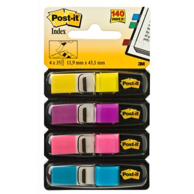 ZAKŁADKI INDEKSUJĄCE POST-IT 12x43 4x35szt 683-4AB