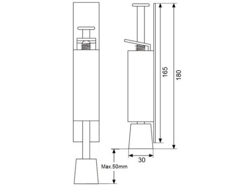 БОЛЬШОЙ СТОПОР НОЖКА ДВЕРНОГО ЗАМКА ДЕРЖАТЕЛЬ ДВЕРНОЙ НОГИ 180 мм