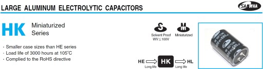 680 мкФ 400 В 105 футов SAMWHA HK 35x52 мм _________ [1 шт.]