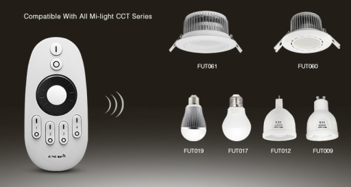 Milight FUT006 Пульт дистанционного управления MONO CCT 4 зоны для диммеров