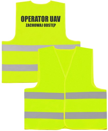 JEDYNA KAMIZELKA OSTRZEGAWCZA OPERATOR UAV - L