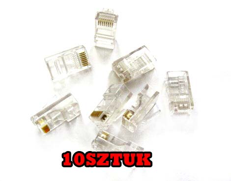 I015 KOŃCÓWKA KOŃCÓWKI WTYK WTYKI RJ45 RJ-45 10SZT