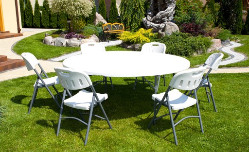 STÓŁ SKŁADANY OKRĄGŁY śr 122 cm cateringowy stolik