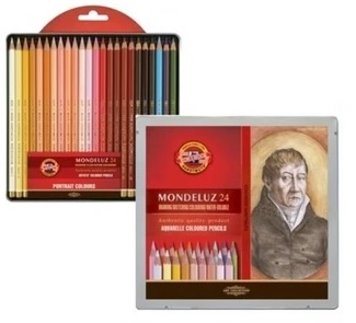 Мелки KOH-I-NOOR MONDELUZ 24 шт. в металлической упаковке PORTRAIT