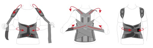 Пористый ортопедический корсет LUX, дышащий.