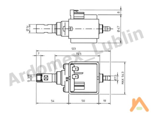 Напорный насос ULKA EX5GW SAECO (EX001)